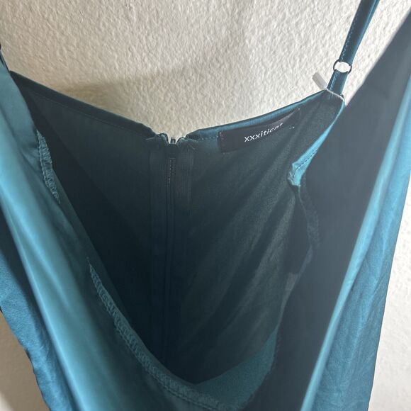 Xxxiticat Green Midi Dress Sexy Spaghetti Strap Size Medium - Picture 4 of 14
